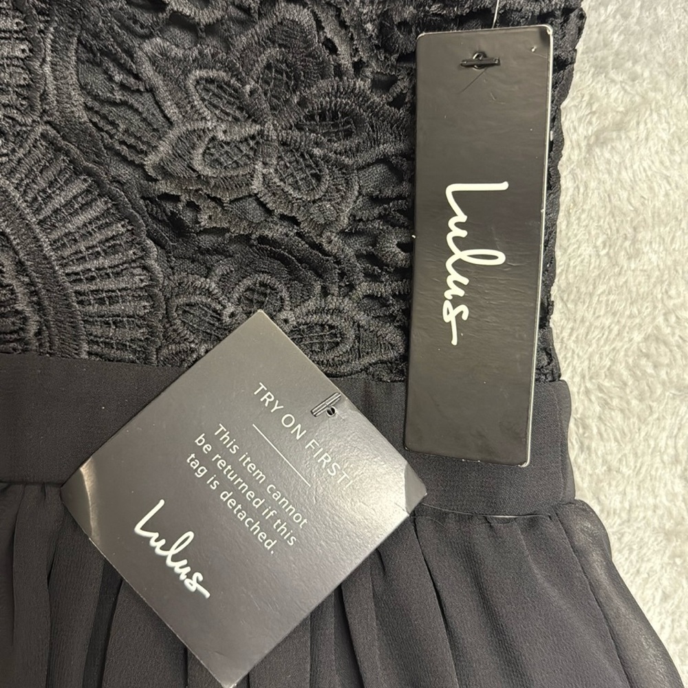 NWT Lulus Black Lace Skater Dress Size XS – Cocktail, Prom, Evening - Picture 14 of 16